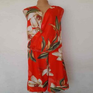 2 piece palazzo pants and shorts Red color set