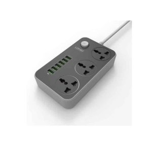 6-Port USB + AC Intelligent Surge Protector Power Socket