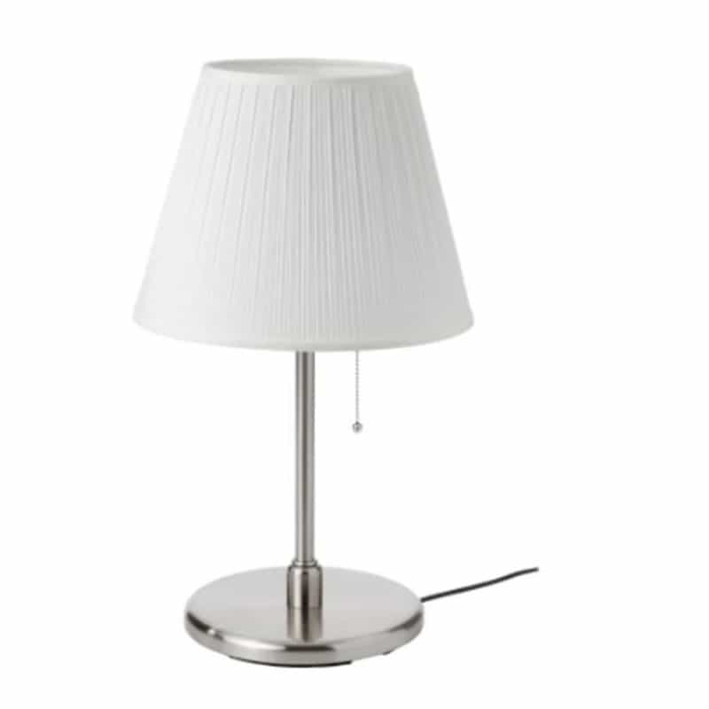 Myrhult / Kryssmast Table Lamp, White/nickel-plated (Ikea )