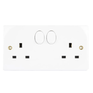 ABB Classic 2-Gang 13A Switched Socket