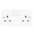 ABB Classic 2-Gang 13A Switched Socket